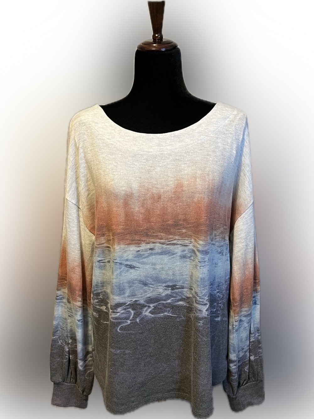 Democracy Lightweight Watercolor Sweater size XL